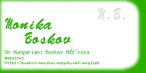 monika boskov business card